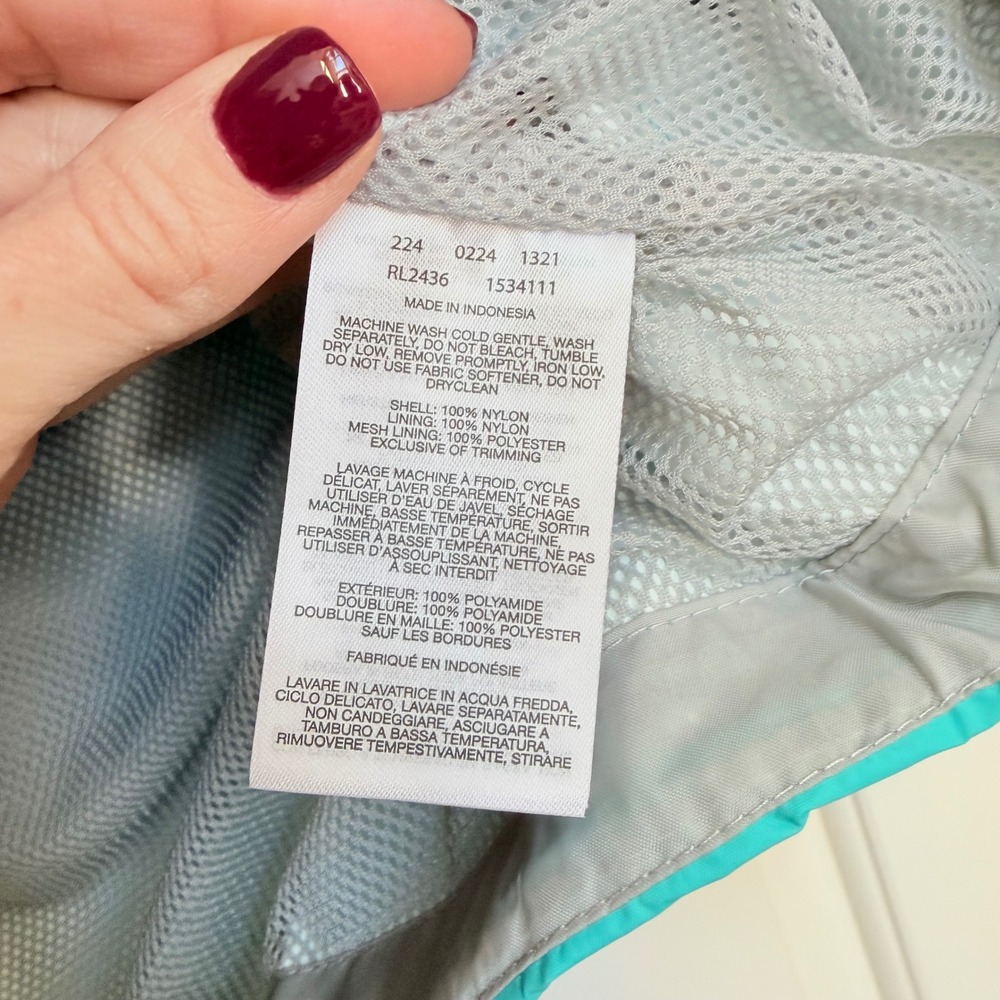 Columbia Arcadia II Jacket Womens Large Teal Blue Breathable Rain Coat Omnitech - Picture 9 of 16
